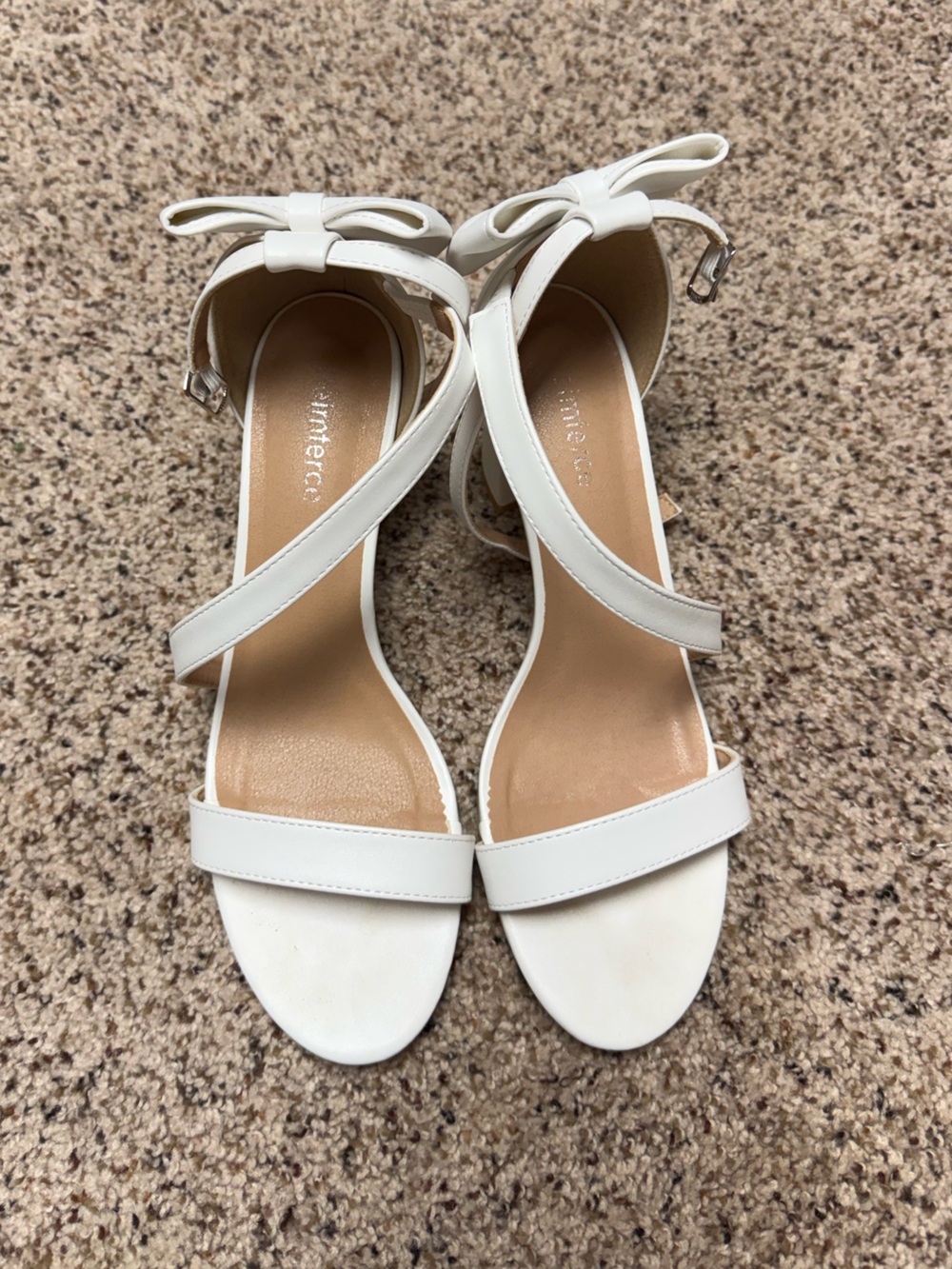 White Ankle Tie Sandals - Elegant Women's Heels